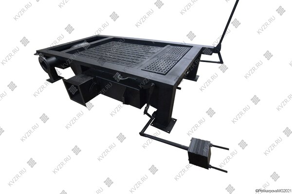 Топка с поворотными ручными колосниками котла КВм 0.8 МВт